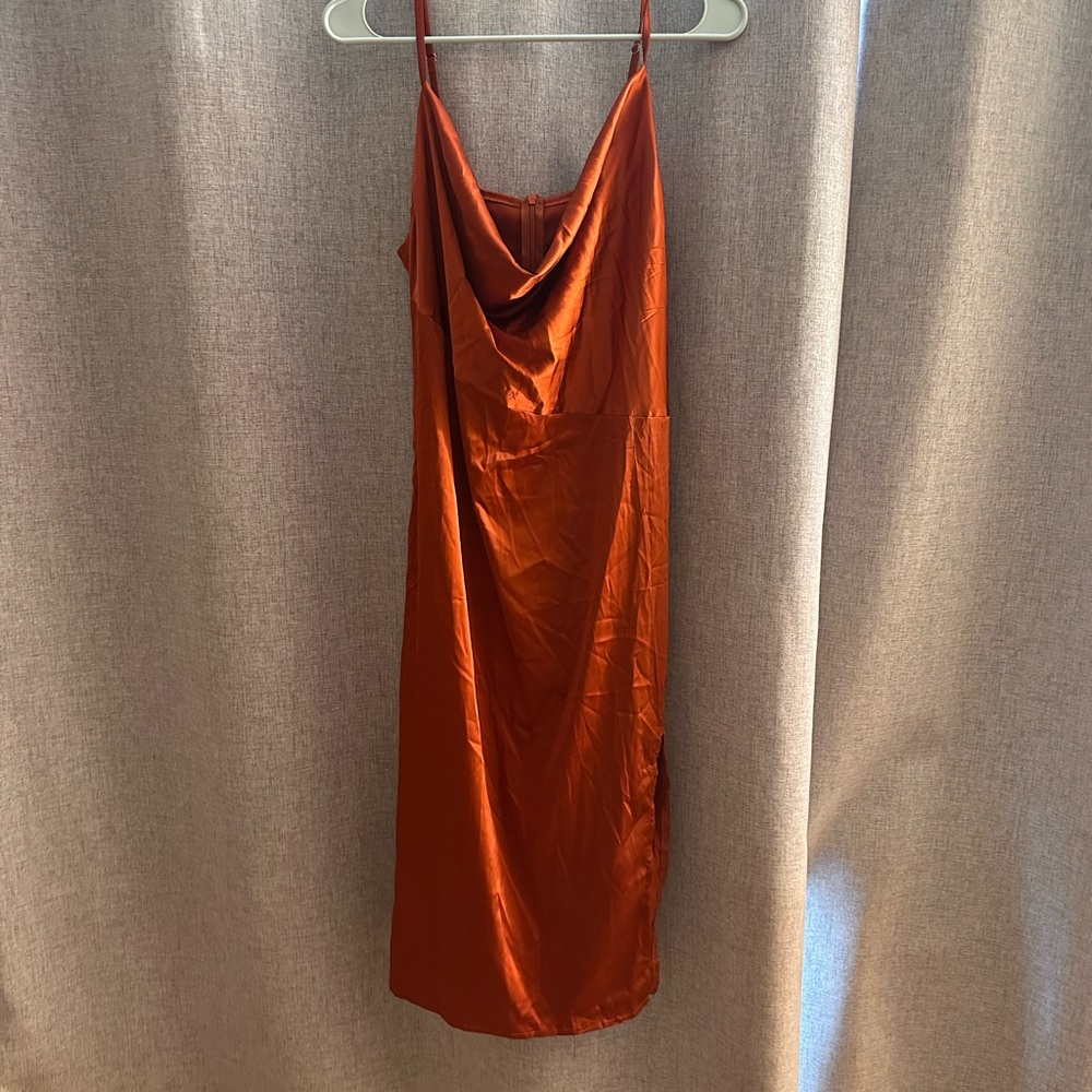 Cowl midi dress